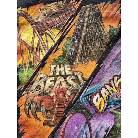 Kings Island Roller Coaster Graphic T-Shirt  Cedar Fair Youth Medium Collectible - Picture 3 of 9